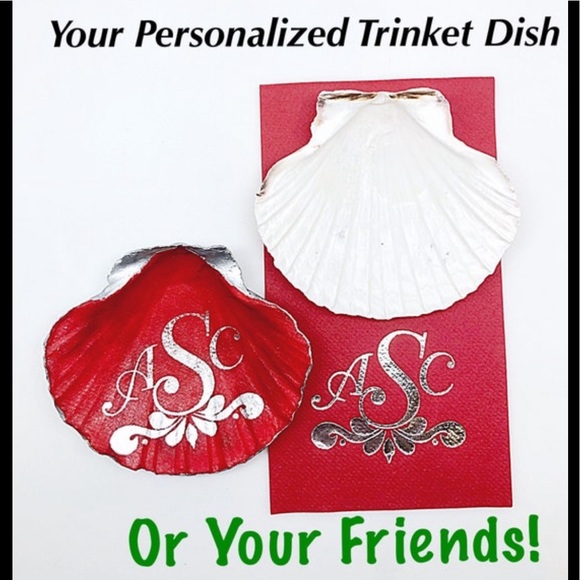 Personalized Clam Shell Trinket Dish For You or As A Gift, Unique Gift Idea! - Picture 2 of 7